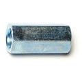 Midwest Fastener Coupling Nut, 3/8"-24, Steel, Zinc Plated, 1-1/8 in Lg, 18 PK 53768